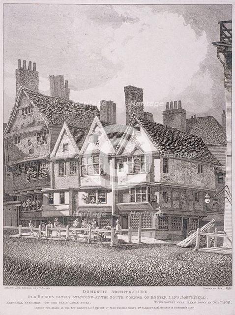 Hosier Lane, London, 1811. Artist: John Thomas Smith