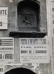 Hospital de la Santa Cruz, Barcelona: a stone relief, carved..., c1900s.. Creator: Unknown