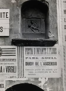 Hospital de la Santa Cruz, Barcelona: a stone relief, carved..., c1900s.. Creator: Unknown