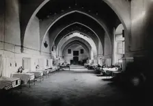 Hospital de la Santa Cruz, Barcelona: ward of Santa Eulalia, c1900. Creator: Unknown