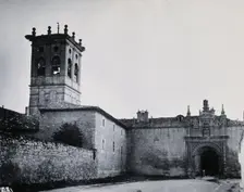 Hospital del Rey, Burgos: exterior, showing the church tower and the pilgrims gateway, c1900. Creator: Unknown