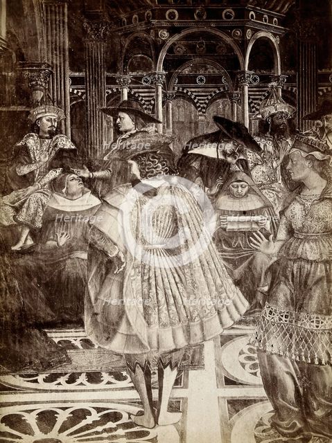 Hospital of Santa Maria della Scala, Siena: Celestino III grants control of the..., (19th century?). Creator: Fotografia Lombardi Siena.