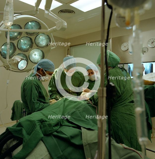 Hospital operating theatre, Royal Masonic Hospital, Hammersmith, London, 1980. Creator: Michael Walters.