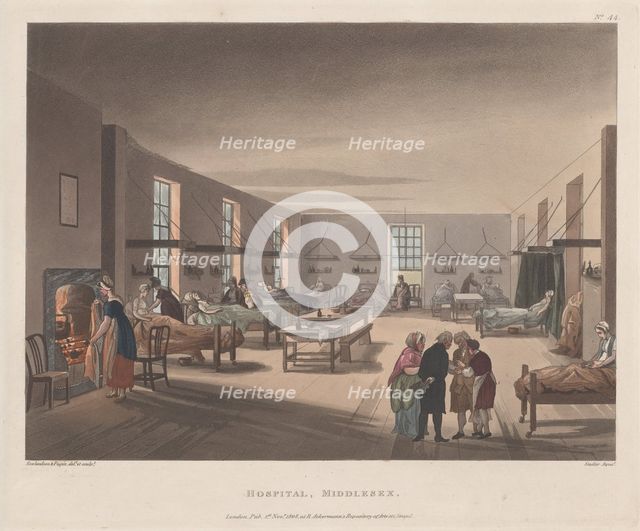 Hospital, Middlesex, April 1, 1809., April 1, 1809. Creator: Joseph Constantine Stadler.