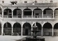 Hospital San Juan de Diós, Granada: view of the cloister and fountain , 1900-1999. Creator: Unknown