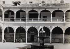 Hospital San Juan de Diós, Granada: view of the cloister and fountain , 1900-1999. Creator: Unknown