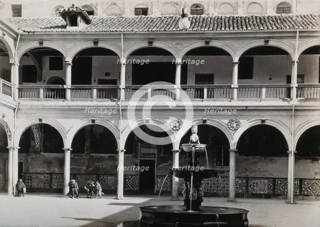Hospital San Juan de Diós, Granada: view of the cloister and fountain , 1900-1999. Creator: Unknown.
