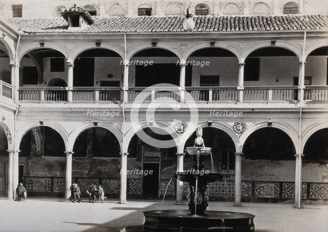 Hospital San Juan de Diós, Granada: view of the cloister and fountain , 1900-1999. Creator: Unknown.