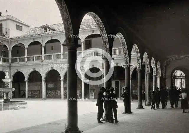 Hospital San Juan de Diós, Granada: view of the cloister, c1900. Creator: Unknown.