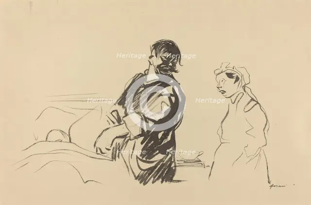 Hospital Scene, c. 1914/1919. Creator: Jean Louis Forain.