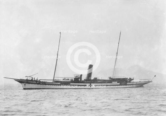 Hospital ship at anchor. Creator: Kirk & Sons of Cowes.