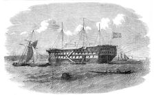 Hospital Ship near the Seraglio, at Constantinople, 1854. Creator: Unknown