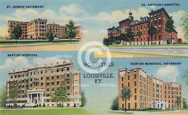 'Hospitals of Louisville, KY.', 1942. Artist: Caufield & Shook.