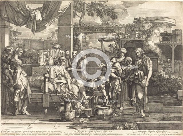 Hospitio exipere advenas, 1665/1670. Creator: Sébastien Bourdon.