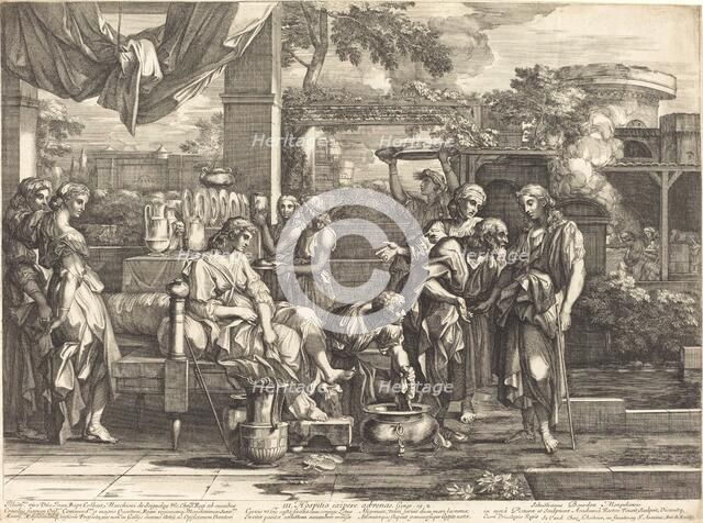 Hospitio exipere advenas, 1665/1670. Creator: Sébastien Bourdon.