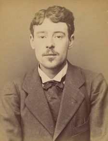Hostenbock. Joseph, Louis. 22 ans, né à Bruxelles (Belgique). Coiffeur. Anarchiste. 26/2/94., 1894. Creator: Alphonse Bertillon