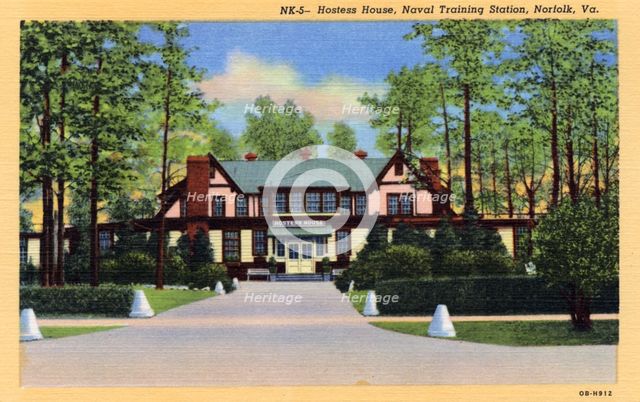 Hostess House, Naval Training Station, Norfolk, Virginia, USA, 1940. Artist: Unknown