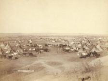 Hostile Indian camp, 1891. Creator: John C. H. Grabill