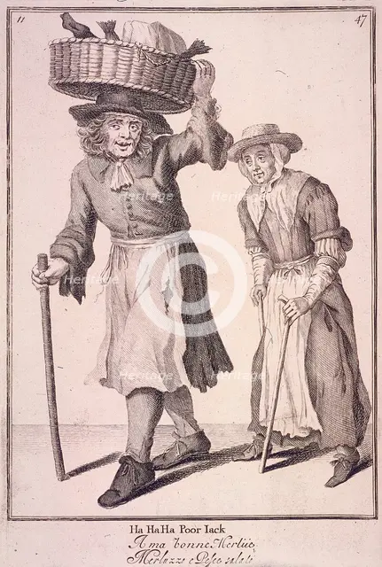 'Ha Ha Ha Poor Jack', Cries of London, (c1688?). Artist: Anon