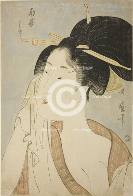 Ha... of the Southern Station (Nan'eki ha-jirushi), Japan, c. 1795/96. Creator: Kitagawa Utamaro.