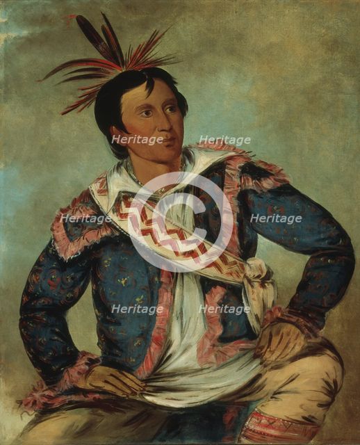 Há-tchoo-túc-knee, Snapping Turtle, a Half-breed, 1834. Creator: George Catlin.
