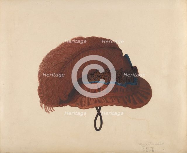 Hat, 1937. Creator: Marie Famularo.