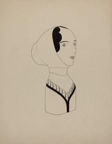 Hat Mannequin and Bonnet, c. 1937. Creator: Howard Weld