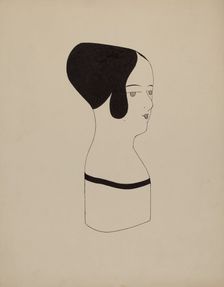 Hat Mannequin, c. 1937. Creator: Howard Weld