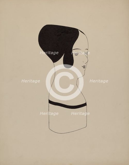 Hat Mannequin, c. 1937. Creator: Howard Weld.