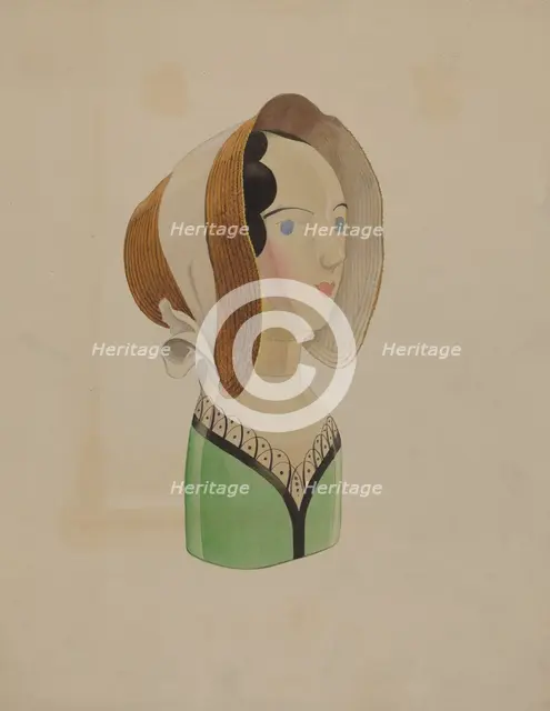 Hat Mannequin, c. 1937. Creator: Howard Weld.