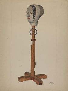 Hat Model, c. 1938. Creator: Beverly Chichester