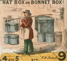 Hat Box or Bonnet Box! Cries of London, c1840. Artist: TH Jones