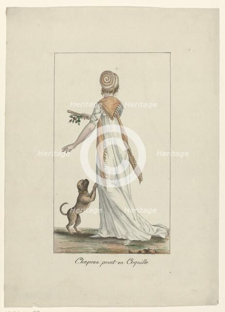 Hat painted like a shell, 1800.  Creator: Anon.