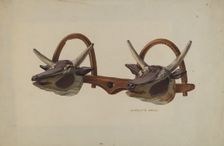 Hat Rack (Shaped Like Ox Yoke), c. 1939. Creator: Charlotte Angus