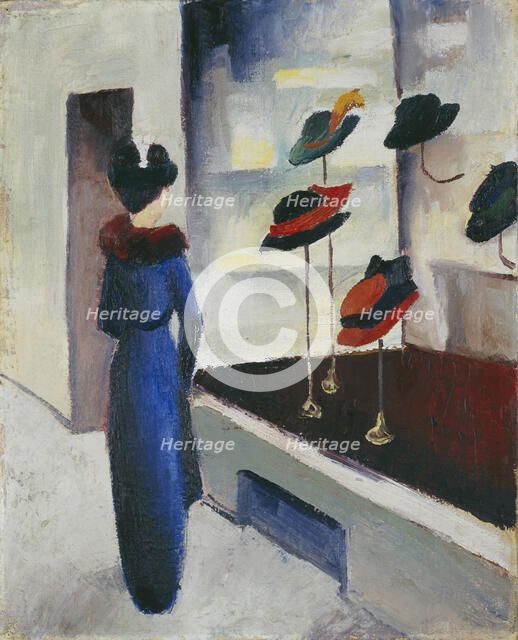 Hat Shop, 1913. Artist: Macke, August (1887-1914)
