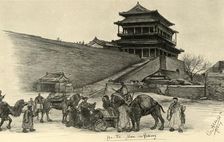 Hatamen Gate, Peking, China, 1898. Creator: Christian Wilhelm Allers