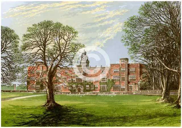 Hatfield House, Hertfordshire, home of the Marquis of Salisbury, 1880. Artist: Unknown