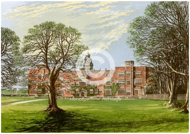 Hatfield House, Hertfordshire, home of the Marquis of Salisbury, 1880. Artist: Unknown