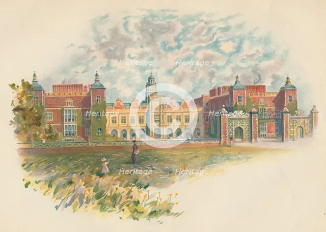 'Hatfield House, Hertfordshire - South Front', c1890. Artist: Charles Wilkinson.