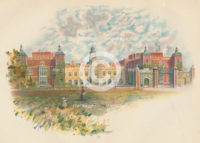 'Hatfield House, Hertfordshire - South Front', c1890. Artist: Charles Wilkinson.
