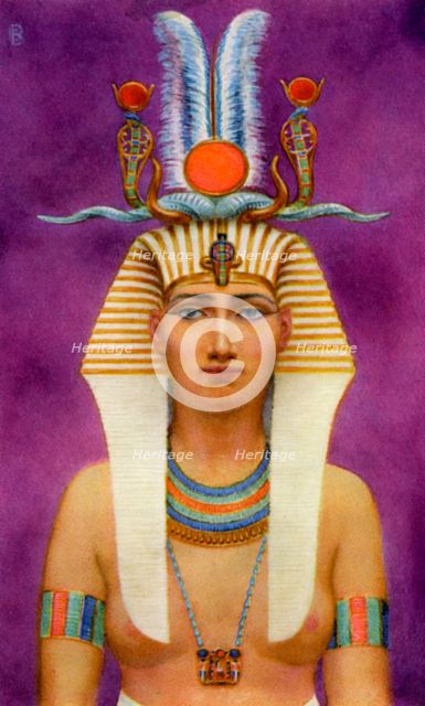 Hatshepsut, Ancient Egyptian queen of the 18th dynasty, 15th century BC (1926).  Artist: Winifred Mabel Brunton