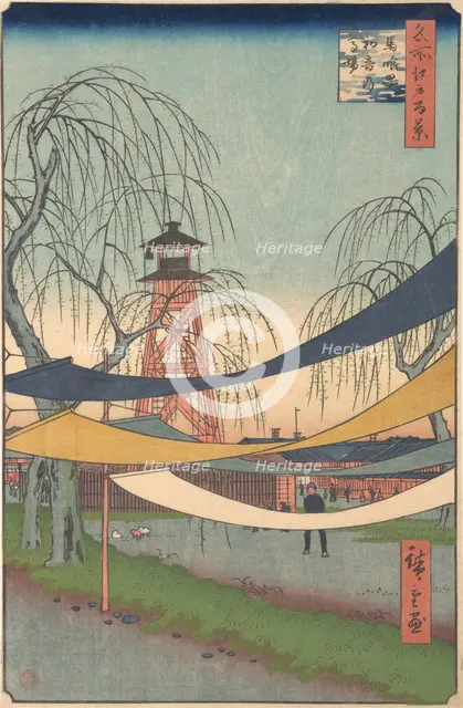 Hatsune no Baba; Bakurocho, ca. 1857., ca. 1857. Creator: Ando Hiroshige.