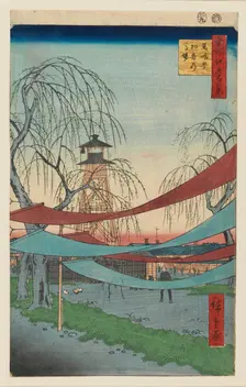 Hatsune Riding Grounds, Bakuro-cho, designed 1857. Artists: Utagawa Hiroshige II, Eikichi Uoya