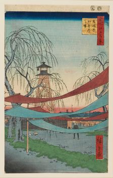 Hatsune Riding Grounds, Bakuro-cho, designed 1857. Artists: Utagawa Hiroshige II, Eikichi Uoya