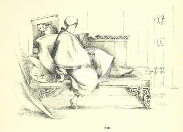 Hatto II and cat, 1861.  Creator: Violetta Harriot Darwin.