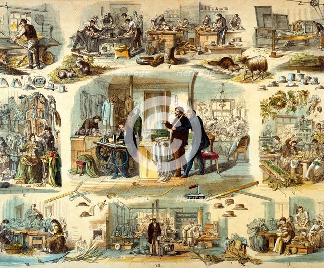 'Hatters, milliners and tailors'...1871.  Creator: Unknown.