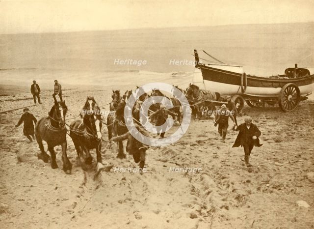 'Hauling the Lifeboat', c1930. Creator: Unknown.