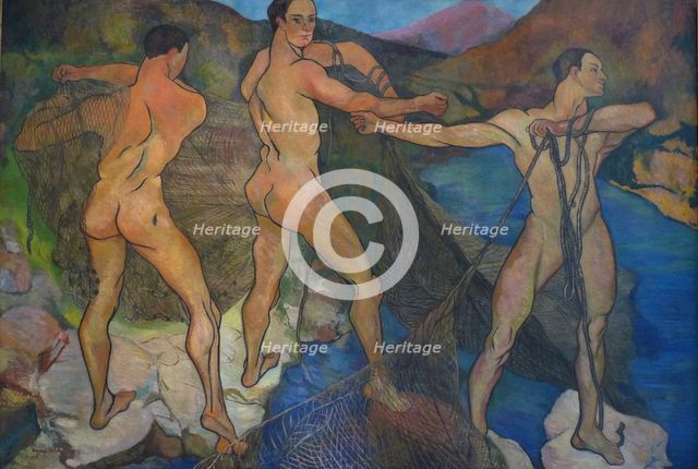 Hauling the nets, 1914. Artist: Valadon, Suzanne (1865-1938)