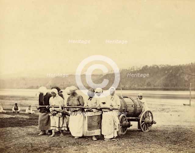 Hauling Water to the Prison Camp and Gardens, 1891. Creator: Aleksei Kuznetsov.