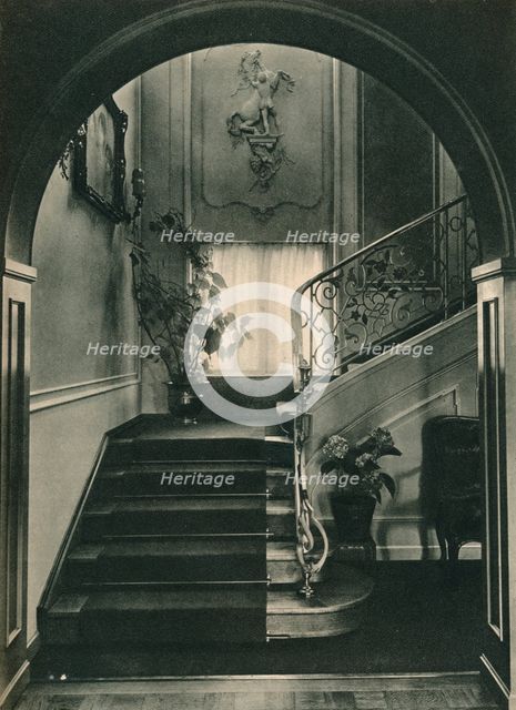 'Haus H., Dresden: The Staircase. Designed by Professor E Haiger; executed by the Vereinigte Werksta Artist: Unknown.
